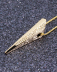 Gold Diamond Pike Pendant - 0.52 ct