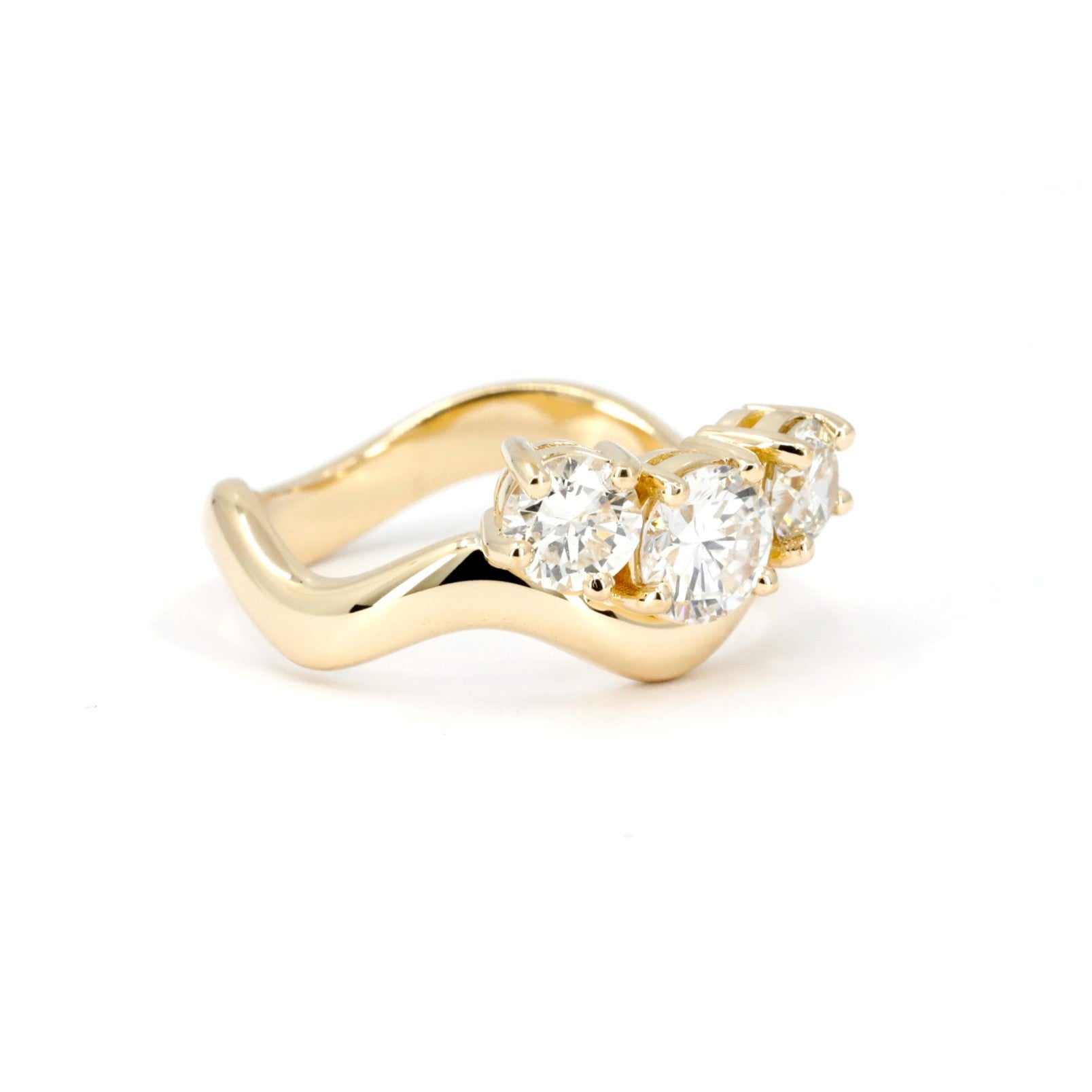 DIAMOND TRILOGY WAVE | Yellow Gold
