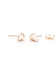 Diamond Heart Rose Gold Earrings - 0.05 ct