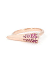 Rose Gold Pink Sapphire Spine Ring