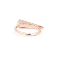 Rose Gold Pink Sapphire Spine Ring