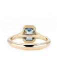 NIGHT BLUE EMERALD DIAMOND BEZEL SETTING | Yellow Gold