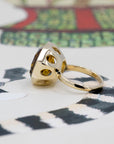 Octagonal Fancy Shape Citrine Yellow Gold Bijou Ring