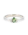 PEAR SHAPE LIGHT GREEN SAPPHIRE | White Gold