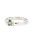 PEAR SHAPE LIGHT GREEN SAPPHIRE | White Gold