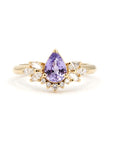 PURPLE PEAR SAPPHIRE & DIAMOND | Yellow Gold