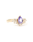 PURPLE PEAR SAPPHIRE & DIAMOND | Yellow Gold