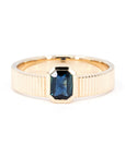 RADIANT SAPPHIRE BOLD RING | Yellow Gold