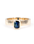 RADIANT SAPPHIRE BOLD RING | Yellow Gold