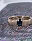 RADIANT SAPPHIRE BOLD RING | Yellow Gold