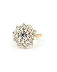 LARGE SOLEIL DIAMOND RING | Yellow Gold