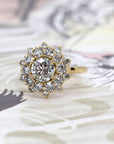 LARGE SOLEIL DIAMOND RING | Yellow Gold