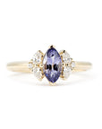 FLY MARQUISE SAPPHIRE & PEAR DIAMOND | Yellow Gold Ring