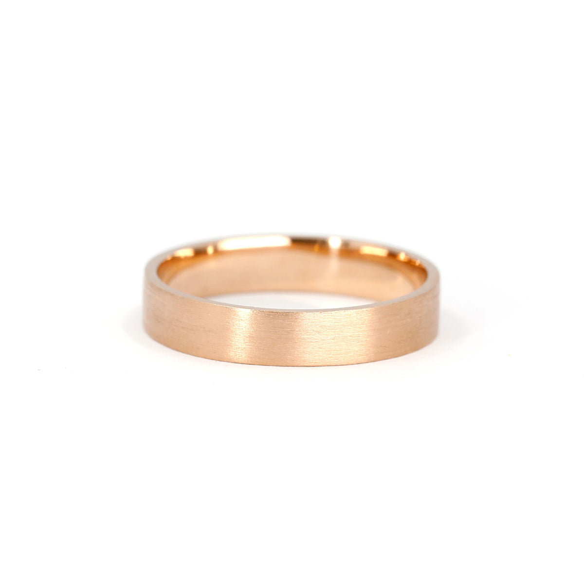 4 MM | CLASSIC MATTE WEDDING BAND | Gold Ring