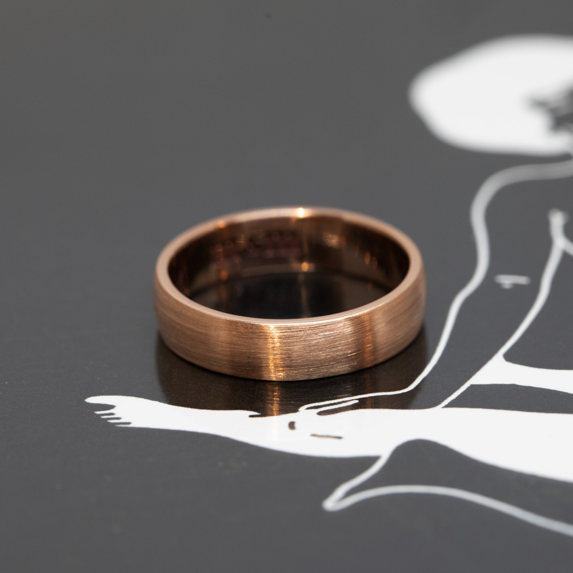 4 MM | CLASSIC MATTE WEDDING BAND | Gold Ring