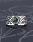 MOSAIQUE TEAL & WHITE DIAMOND| White Gold