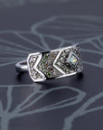 MOSAIQUE TEAL & WHITE DIAMOND| White Gold