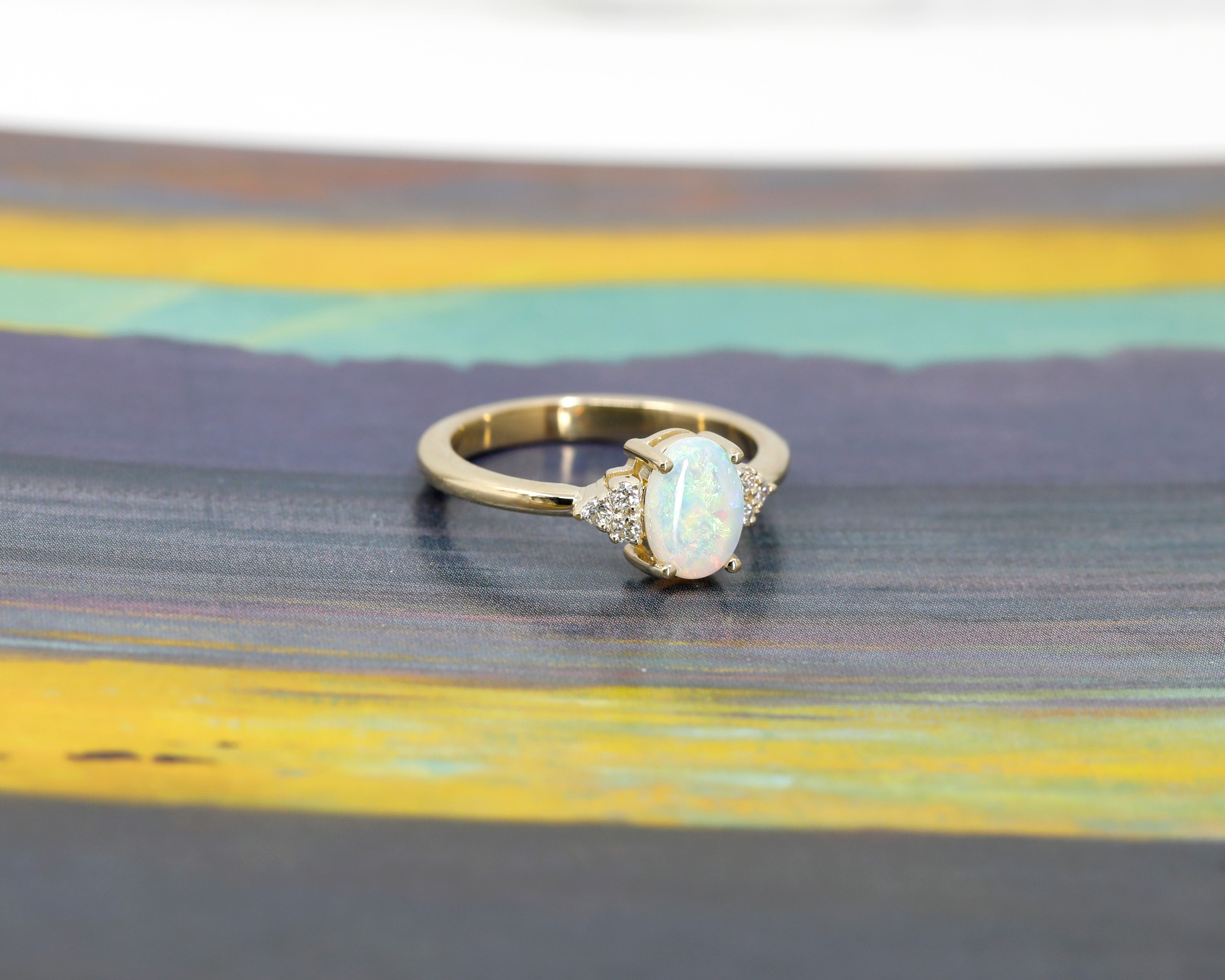 Opal and diamond jewelry cheap