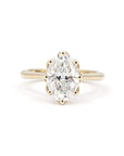 CLASSIC SIX PRONGS OVAL DIAMOND RING | Yellow Gold