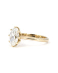 CLASSIC SIX PRONGS OVAL DIAMOND RING | Yellow Gold