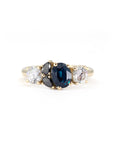 SAPPHIRE BLACK & WHITE DIAMOND | Yellow Gold