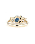 SAPPHIRE BLACK & WHITE DIAMOND | Yellow Gold