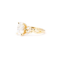 Oval Shape Diamond Organic Engagement Ring