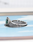 Oval Shape Australian Sapphire Platinum Engagement Ring