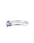 PURPLE PEAR SHAPE DESIR RING | White Gold