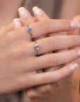 PURPLE PEAR SHAPE DESIR RING | White Gold