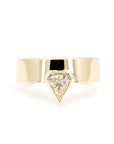 Zenith Lab Grown Pentagonal Diamond Boxy Gold Ring