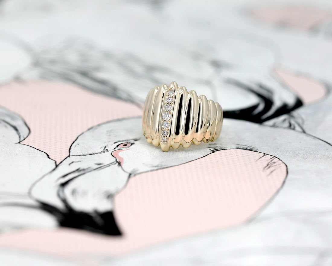 Diamond Yellow Gold Pigalle Ring
