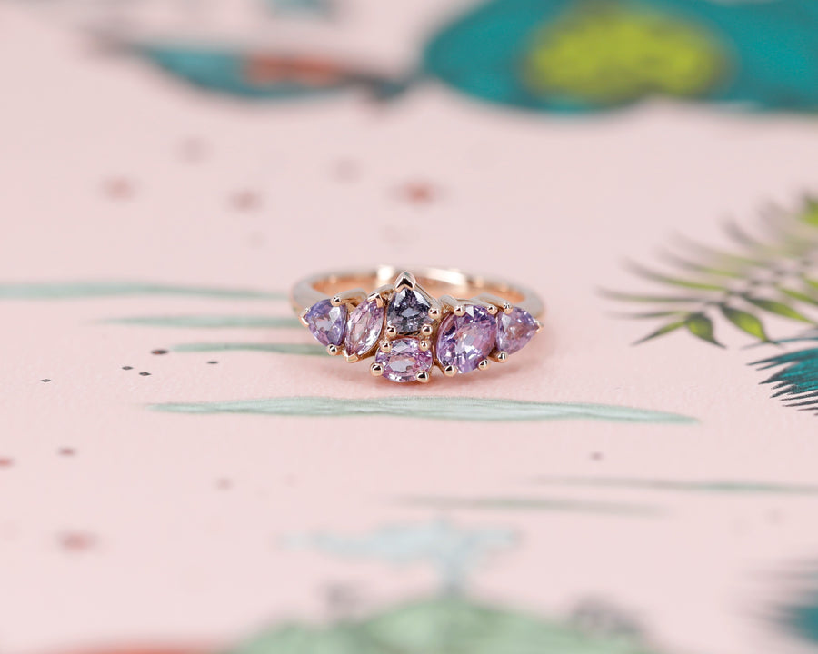 Avalanche Purple Shade Gemstones Ring