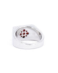 CABOCHON GARNET SIGNET RING | Platimum