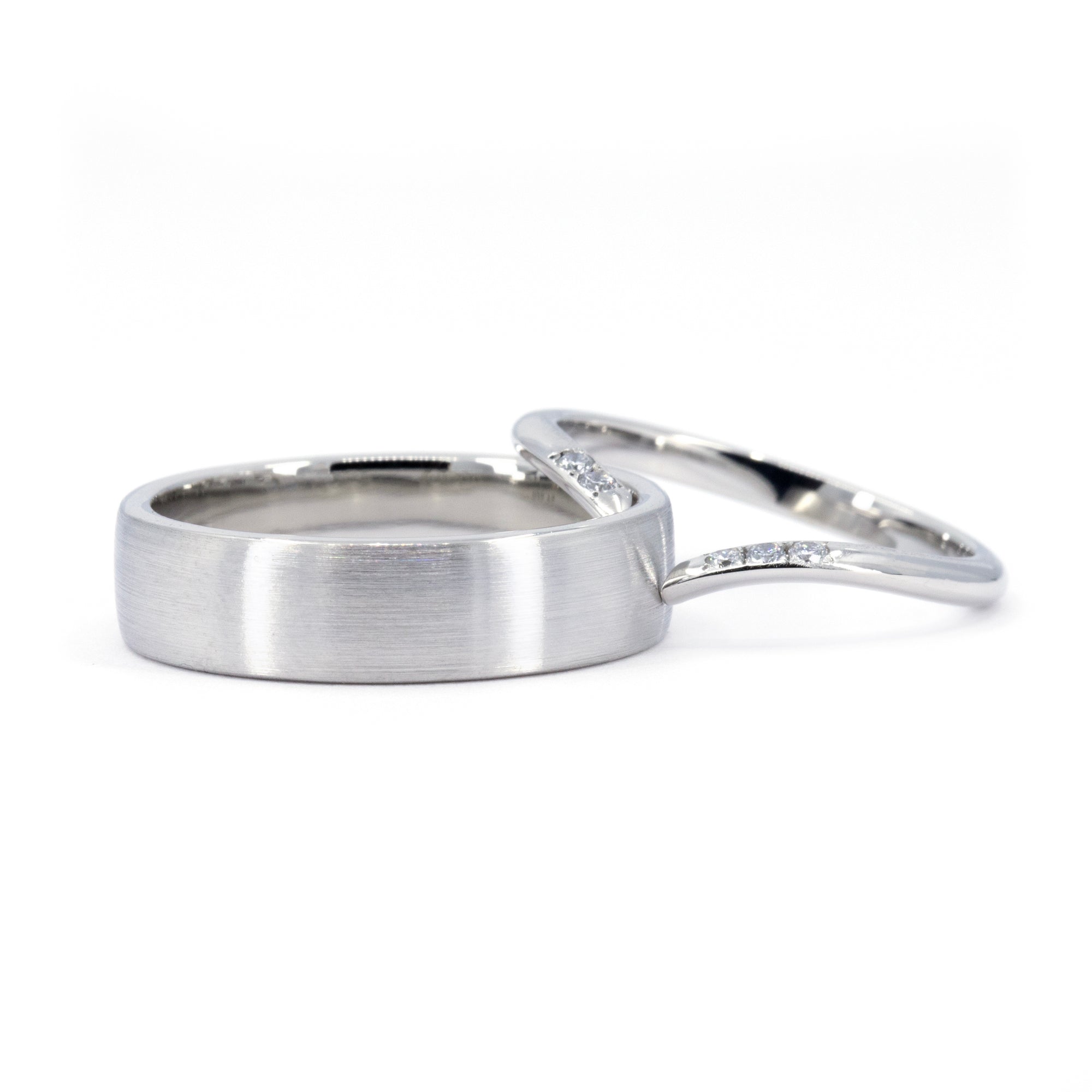 PLATINUM WEDDING BAND SET | Platinum