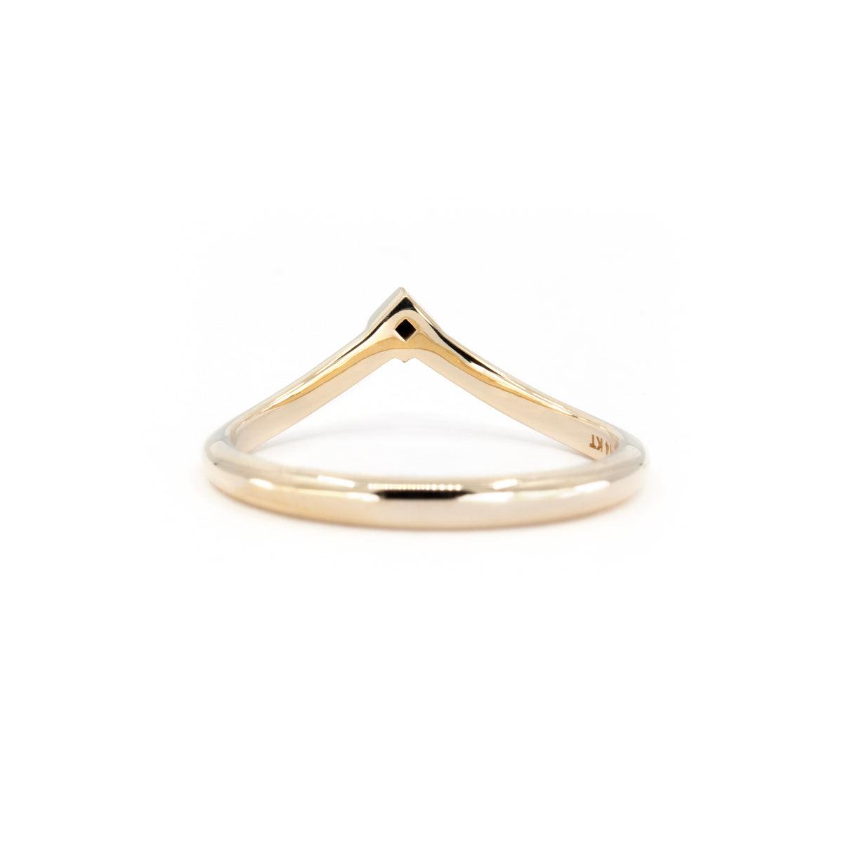 BLACK PRINCESS DIAMOND CURVED BAND | Yellow Gold