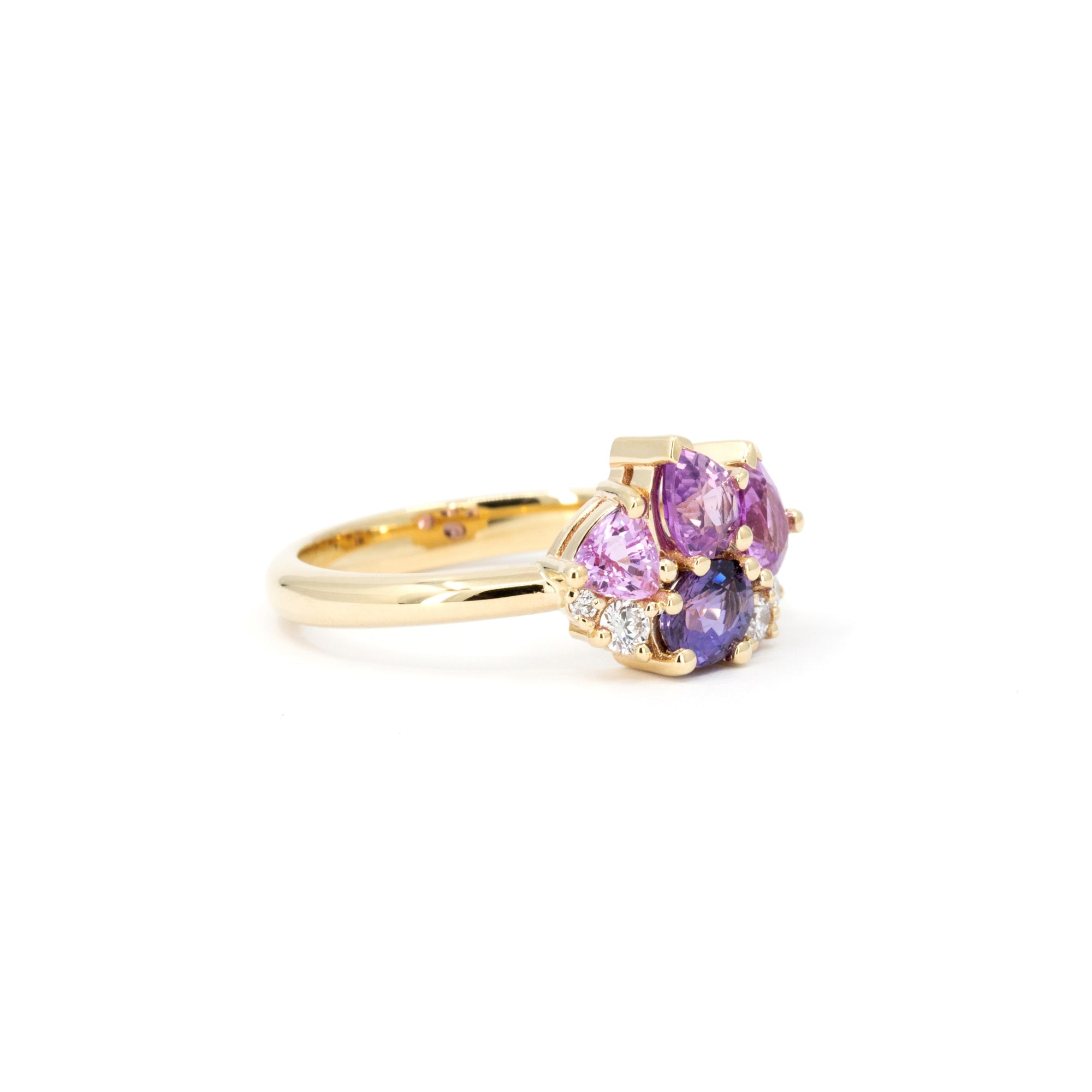 AVALANCHE PURPLE PINK SAPPHIRE | Yellow Gold Ring