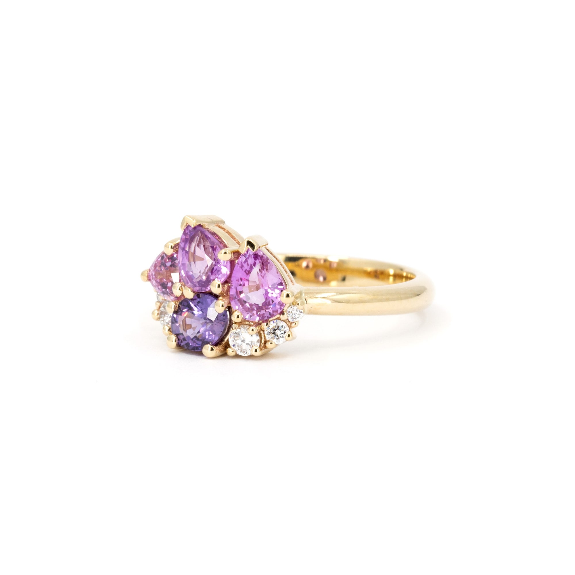 AVALANCHE PURPLE PINK SAPPHIRE | Yellow Gold Ring