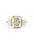 RADIANT TEXTURED BAND ENGAGEMENT RING | Yellow Gold