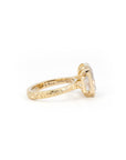 RADIANT TEXTURED BAND ENGAGEMENT RING | Yellow Gold