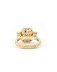 RADIANT TEXTURED BAND ENGAGEMENT RING | Yellow Gold