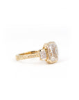 RADIANT TEXTURED BAND ENGAGEMENT RING | Yellow Gold