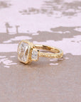 RADIANT TEXTURED BAND ENGAGEMENT RING | Yellow Gold