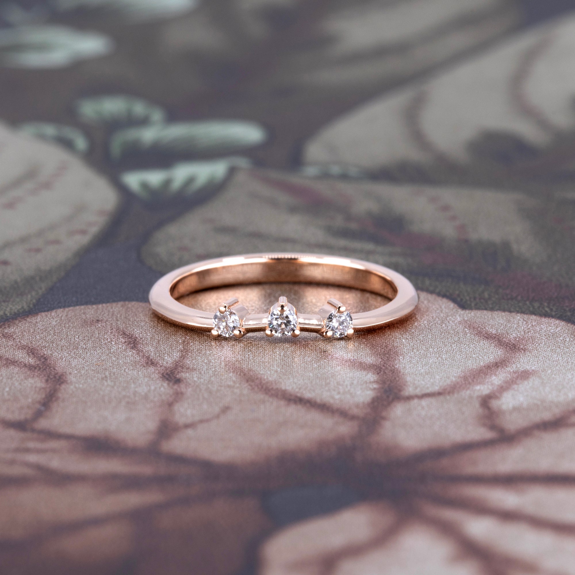 BROWN DIAMOND ENGAGEMENT RING &amp; WEDDING BAND | Rose Gold