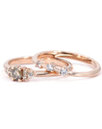 BROWN DIAMOND ENGAGEMENT RING & WEDDING BAND | Rose Gold
