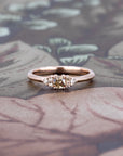 BROWN DIAMOND ENGAGEMENT RING & WEDDING BAND | Rose Gold