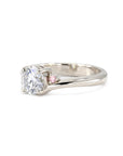 ROUND DIAMOND TWIST BAND PINK SIDE DIAMOND | White Gold