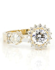 lab grown custom made diamond ring by bena jewelry montreal best jeweler on white background