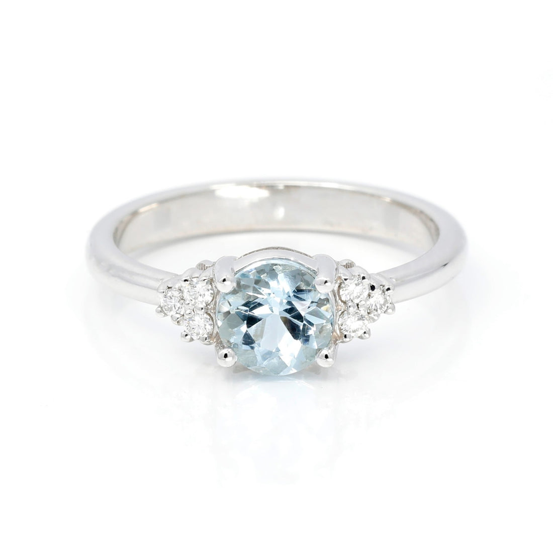 Aquamarine Diamond White Gold Désir Ring