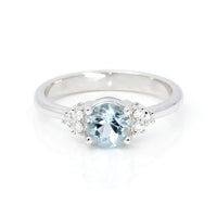 Aquamarine Diamond White Gold Désir Ring